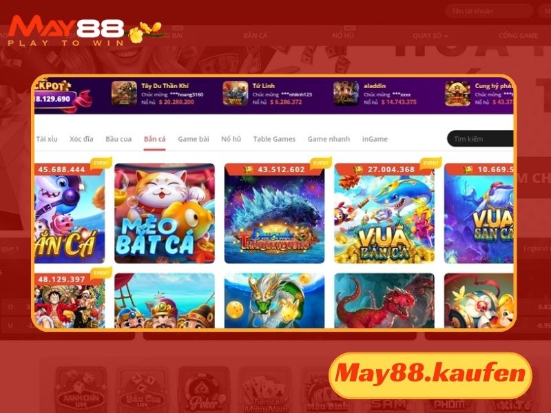 Game Bắn cá tại May88 hấp dẫn người chơi