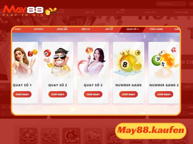 Các siêu phẩm tại sảnh chơi quay số chinh phục bet thủ