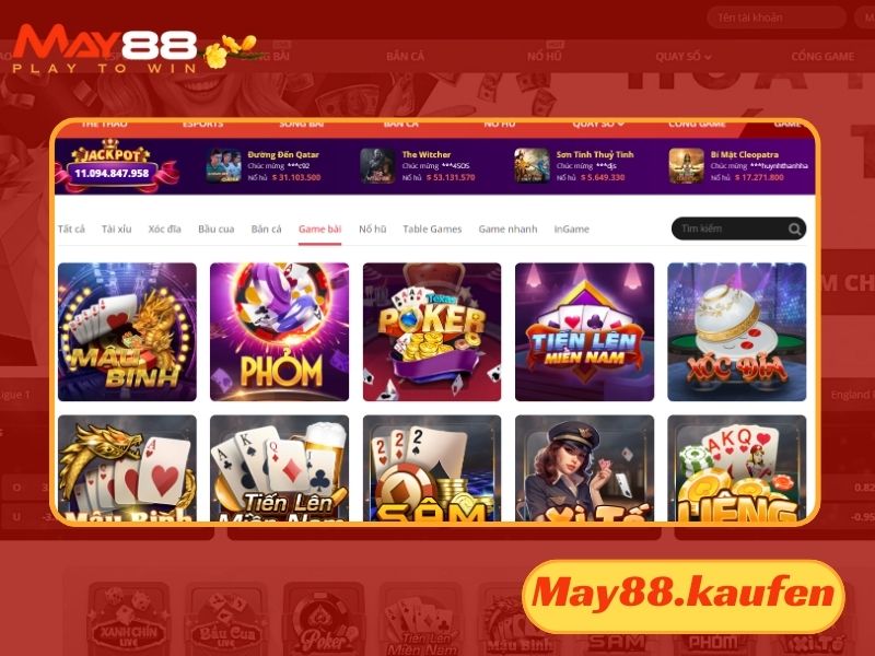 Hệ thống game bài cùng các trò chơi giải trí quen thuộc thưởng lớn