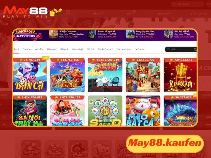 Danh mục Cổng game tại May88 được nhiều người yêu thích