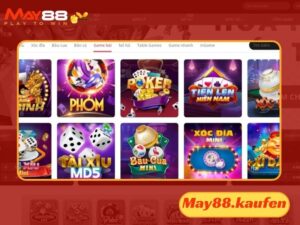 Danh mục Game bài tại May88 được nhiều cược thủ yêu thích