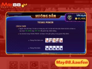 Hướng dẫn cách chơi Poker tại nhà cái May88 đơn giản nhất