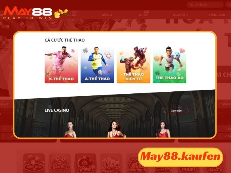 May 88 sở hữu kho game đa dạng cho cược thủ lựa chọn